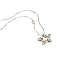 Collana Comete Donna Stella in Oro bianco Diamante 0.20 Ct GLB 1446 - GLB 1446